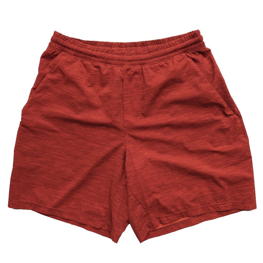 Lululemon Pace Breaker Linerless Orange 7" Athletic Gym Running Shorts